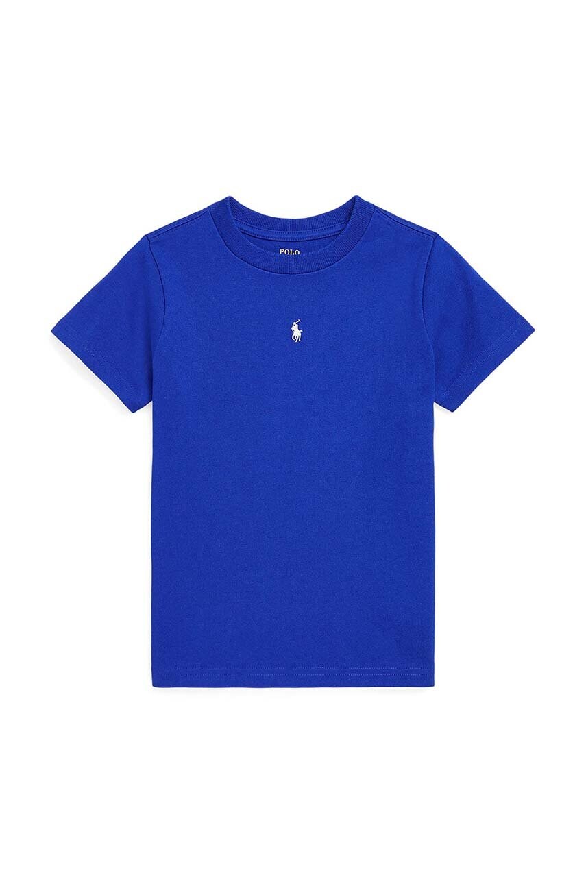 

Детская хлопковая футболка Polo Ralph Lauren однотонный