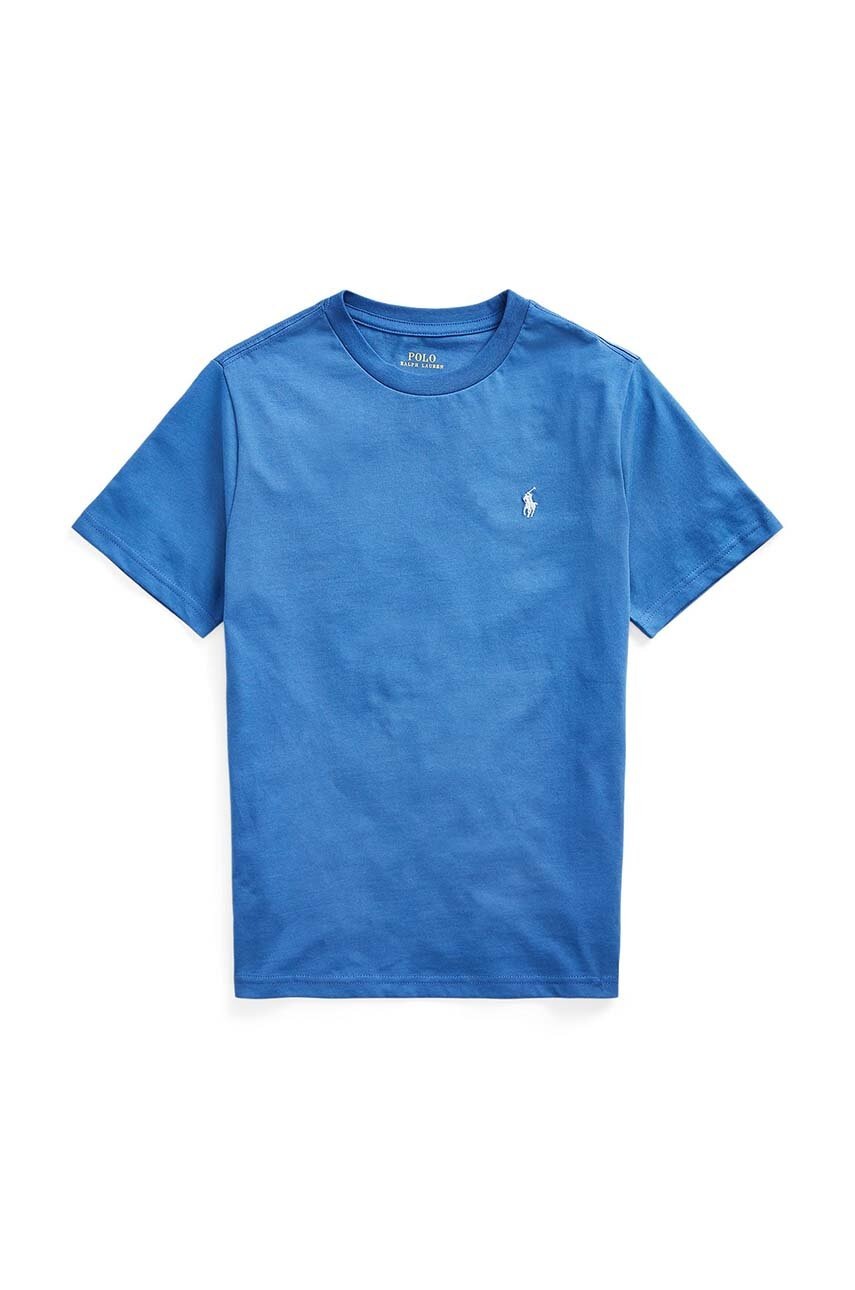 

Детская хлопковая футболка Polo Ralph Lauren однотонный
