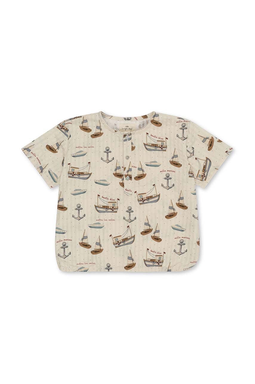 Konges Sløjd tricou de bumbac pentru copii culoarea bej, modelator Konges Sløjd tricou de bumbac pentru copii culoarea bej, modelator