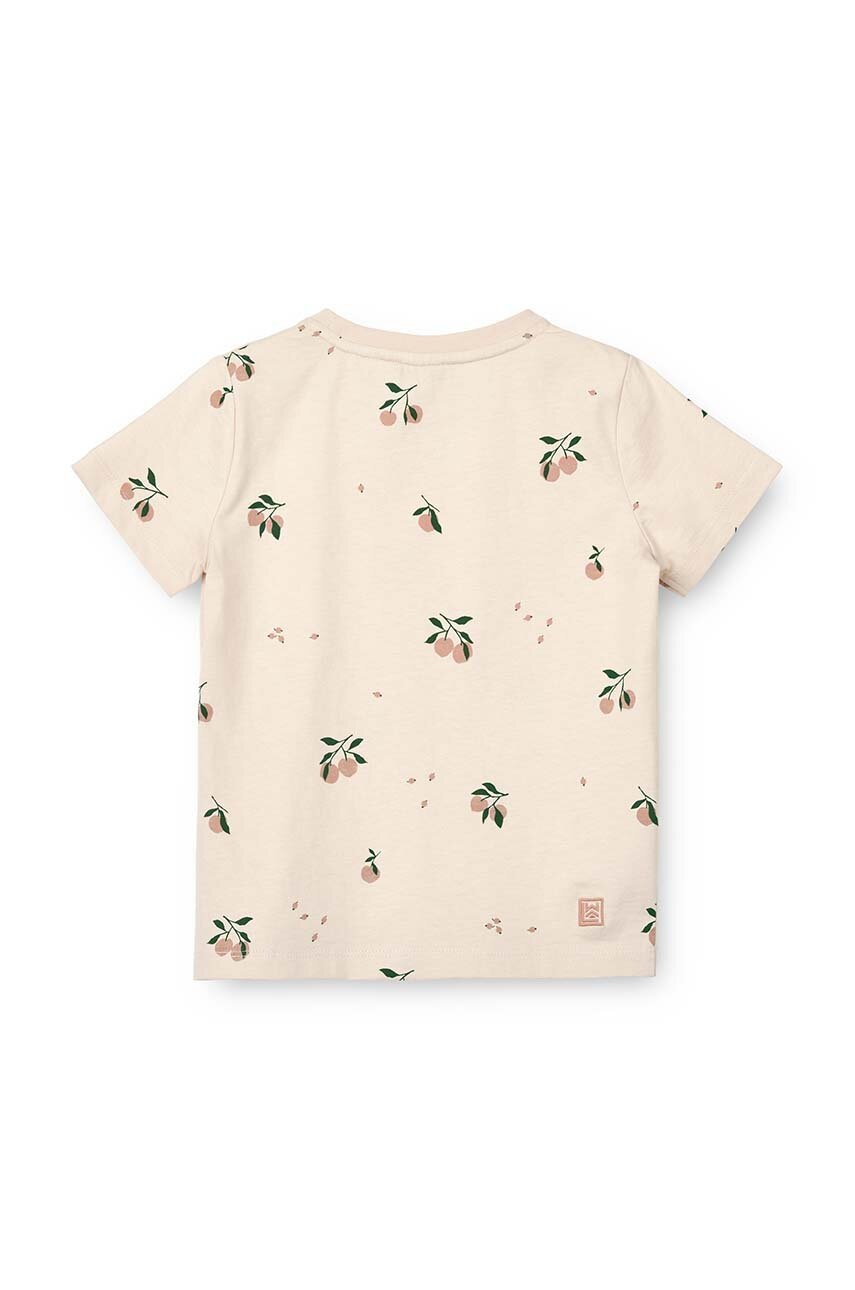 Детская хлопковая футболка Liewood Apia Printed Shortsleeve T-shirt цвет розовый с принтом
