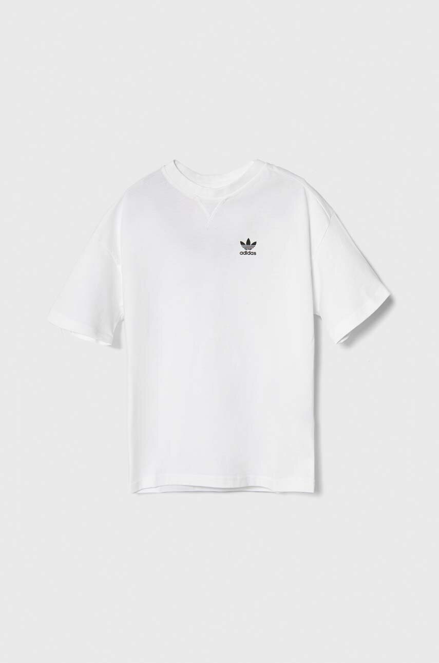 

Детска памучна тениска adidas Originals в бяло с принт, Бял