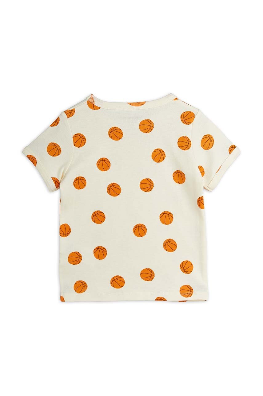 Детская хлопковая футболка Mini Rodini цвет белый узорный