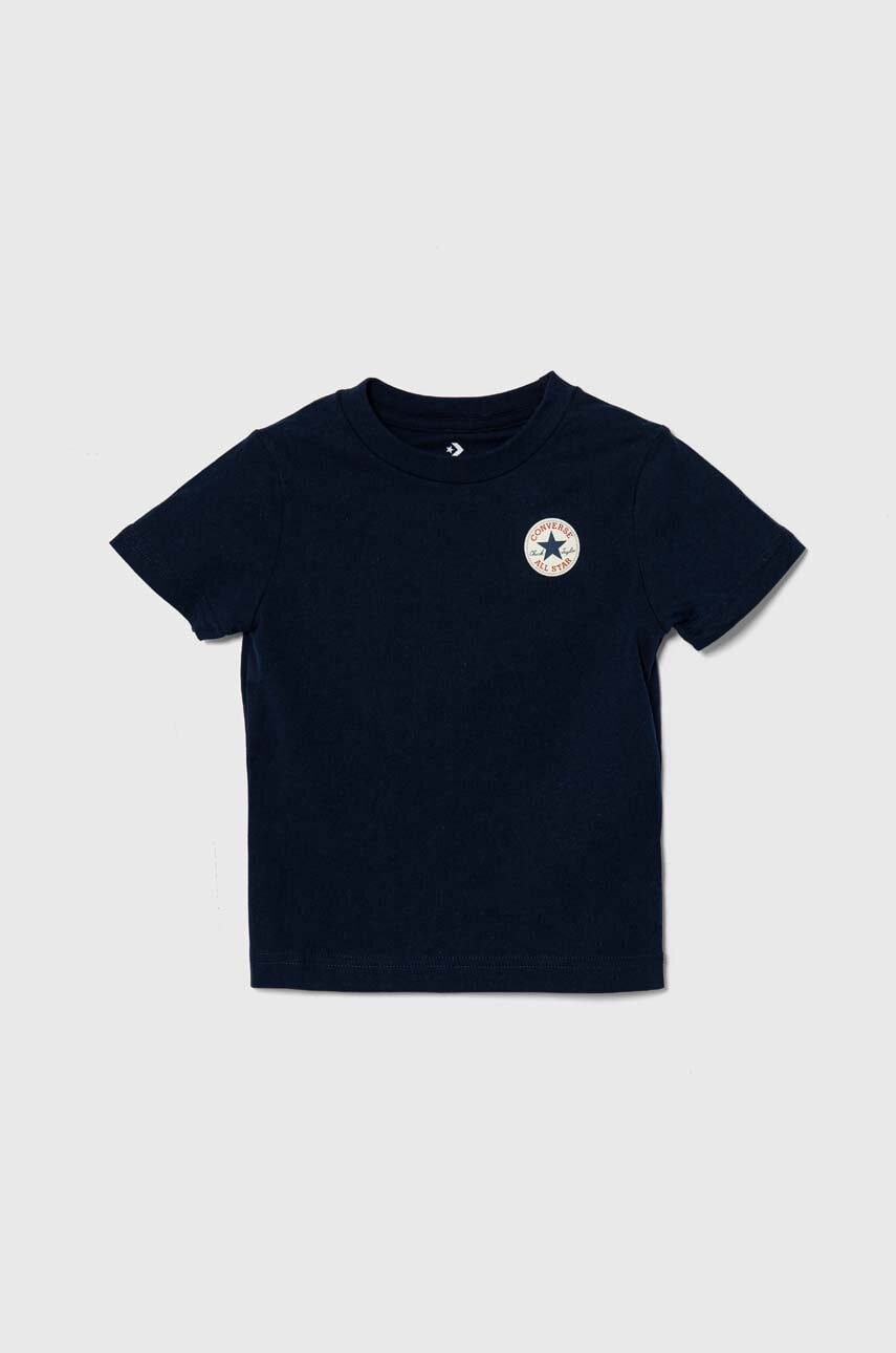 Converse tricou de bumbac pentru copii culoarea verde, cu imprimeu Converse tricou de bumbac pentru copii culoarea verde, cu imprimeu