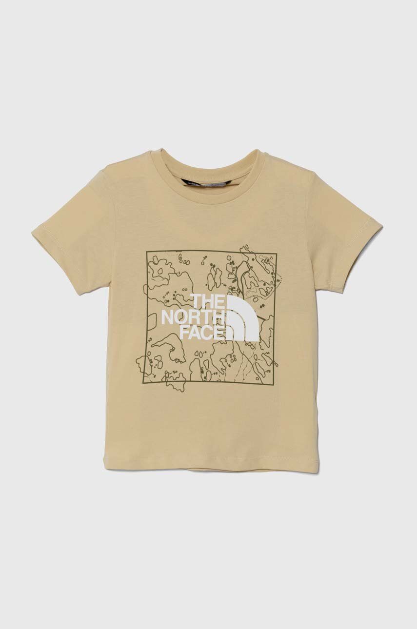 The North Face tricou de bumbac pentru copii NEW GRAPHIC TEE culoarea verde, cu imprimeu