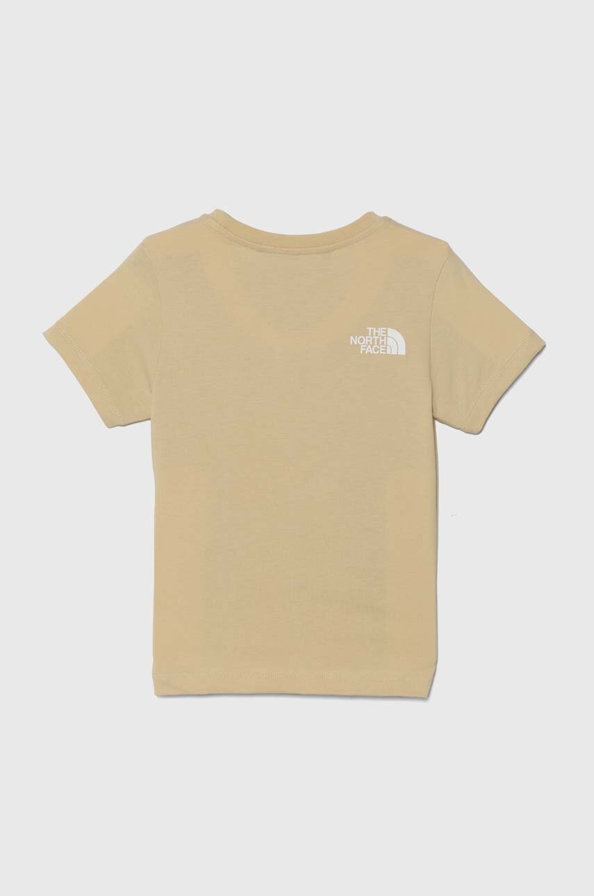 Детская хлопковая футболка The North Face NEW GRAPHIC TEE цвет зелёный с принтом Детская хлопковая футболка The North Face NEW GRAPHIC TEE цвет зелёный с принтом