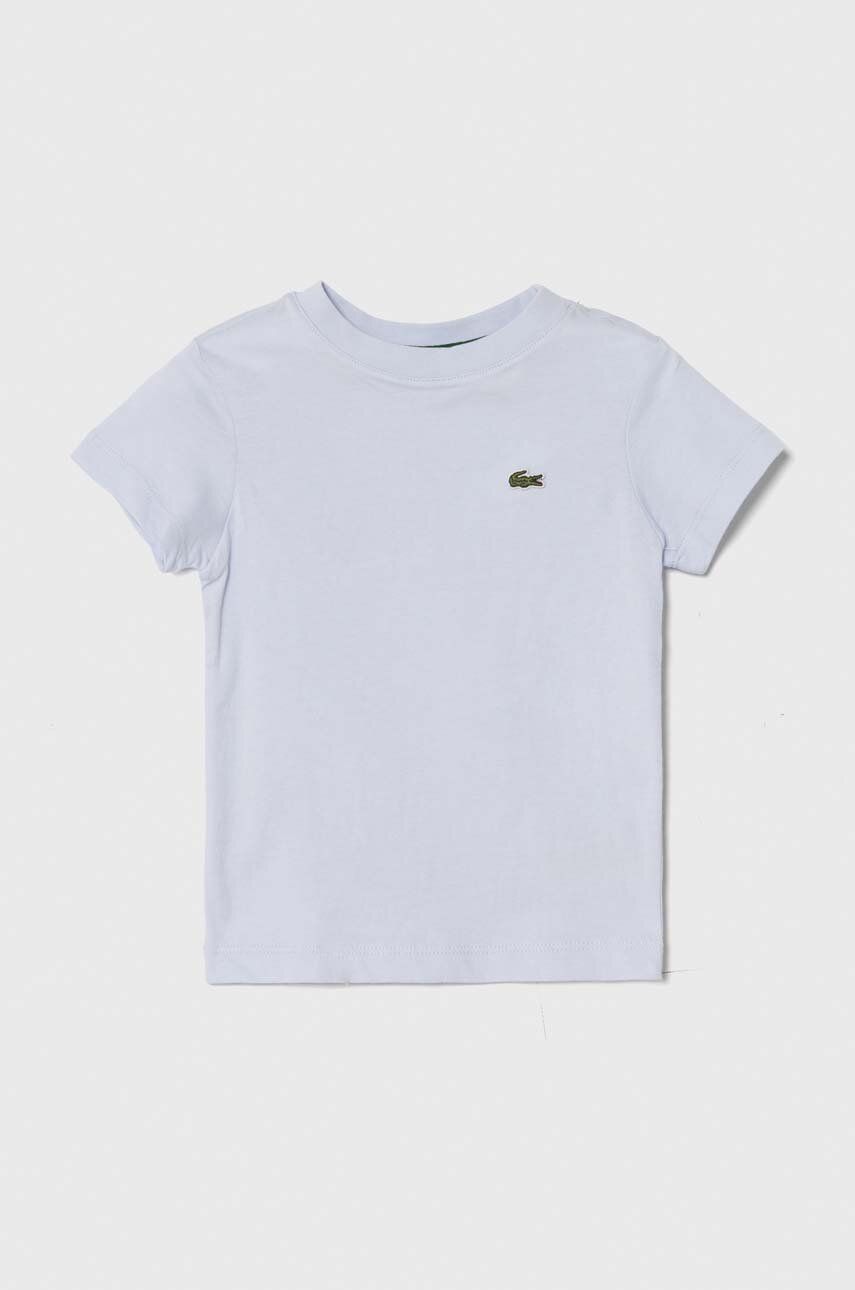 Lacoste tricou de bumbac pentru copii neted - Shoppu.ro
