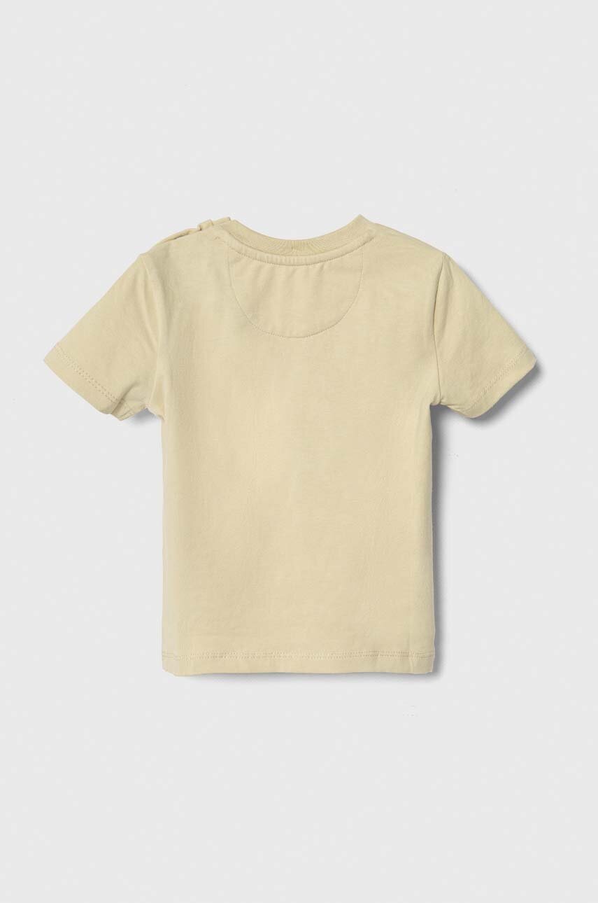 Дитяча футболка Calvin Klein Jeans колір бежевий з принтом