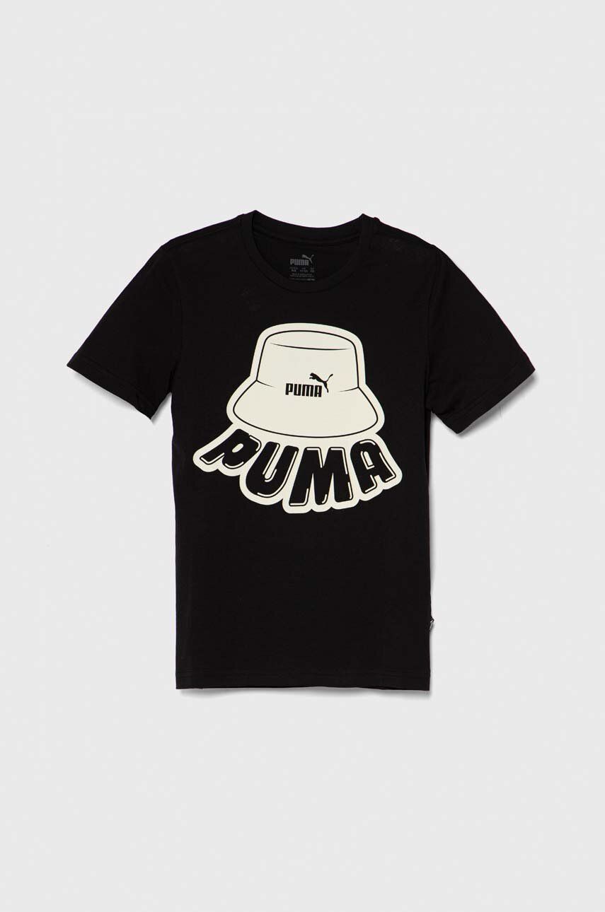 Puma tricou de bumbac pentru copii ESS+ MID 90s Graphic B culoarea negru, cu imprimeu