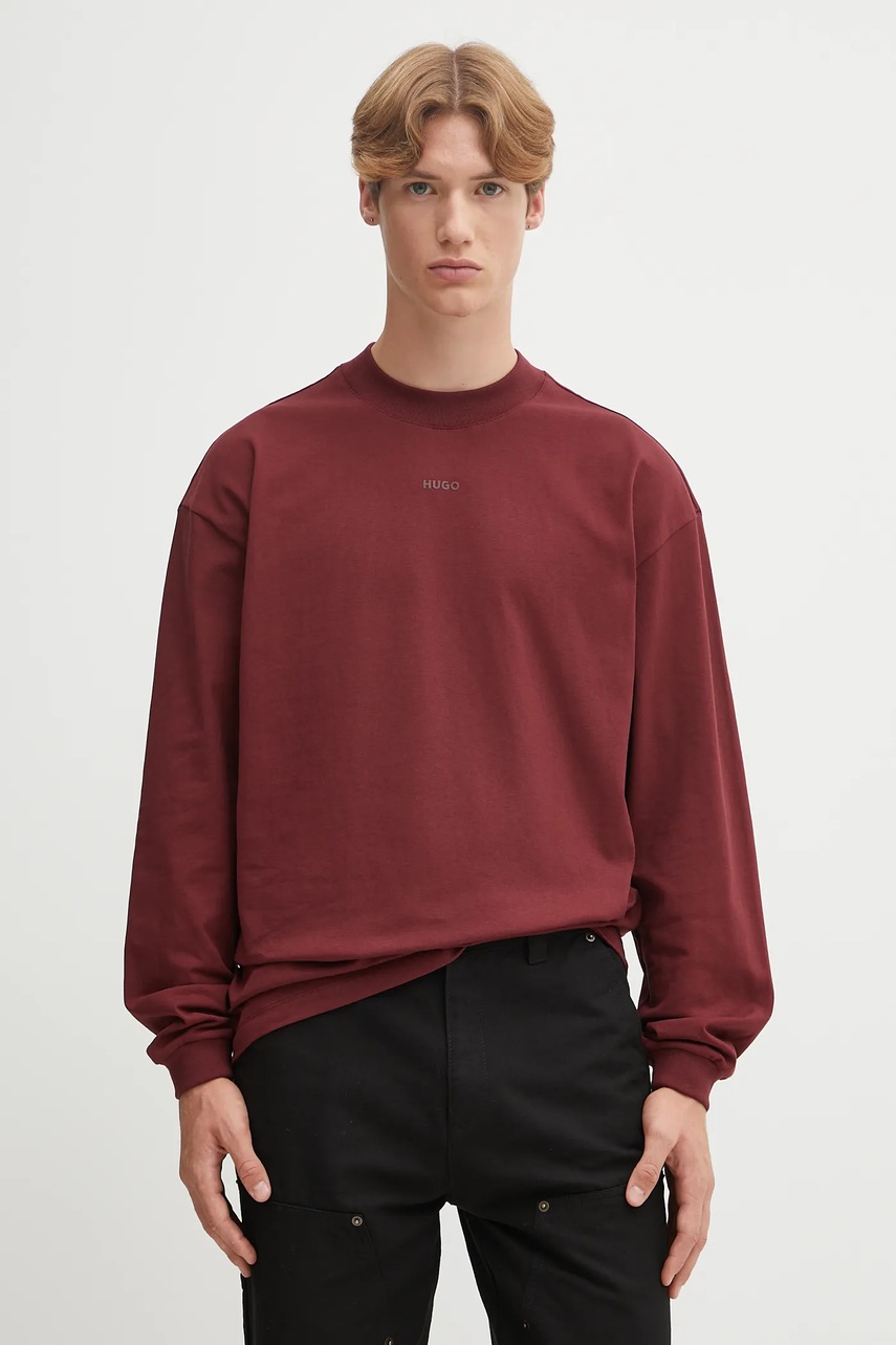 HUGO longsleeve din bumbac uni, 50511029