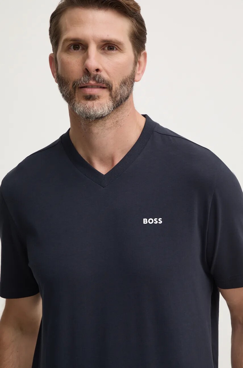 BOSS Green Μπλουζάκι Boss Green χρώμα: ναυτικό μπλε