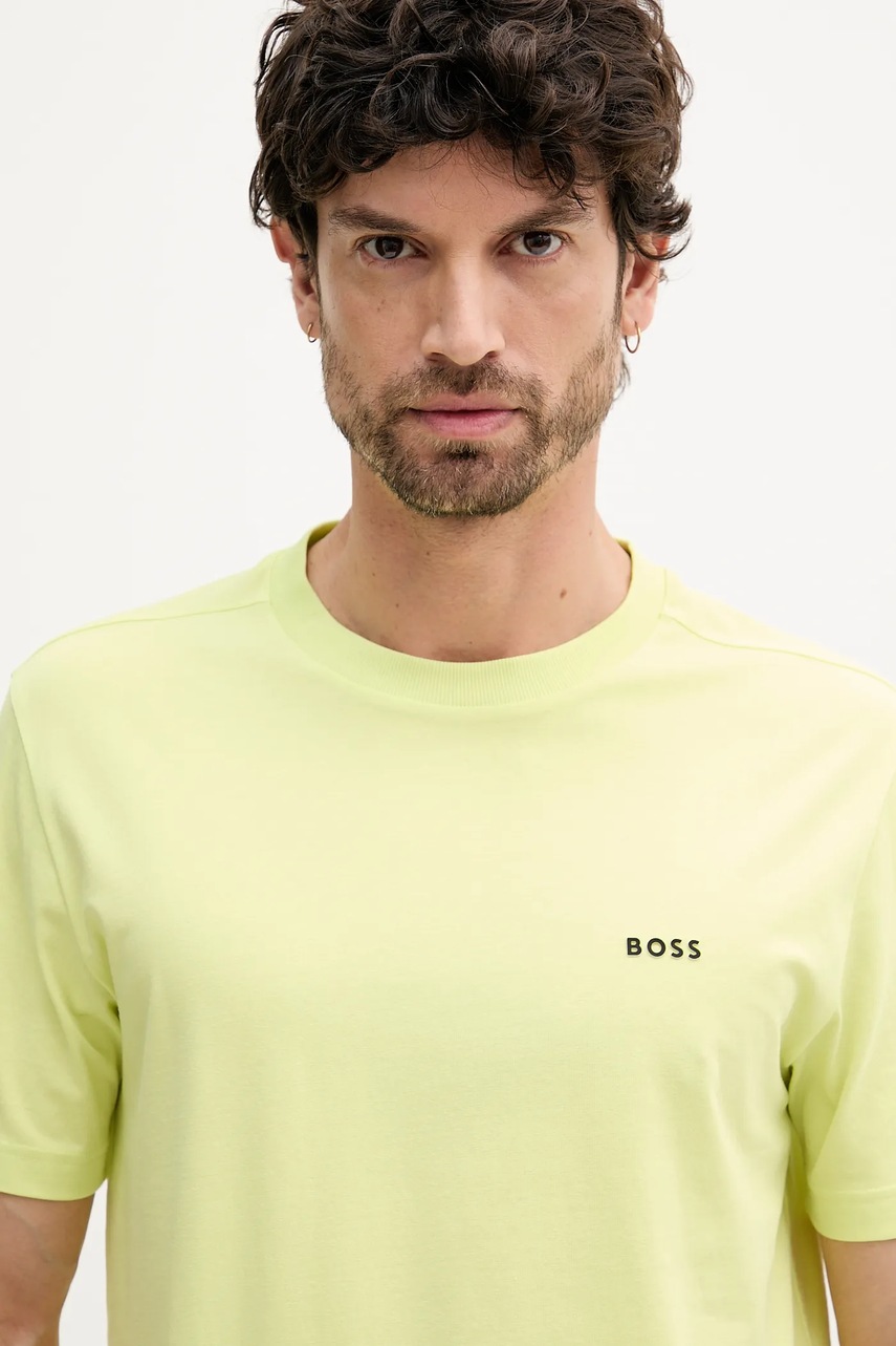 Μπλουζάκι BOSS Green χρώμα: μπεζ, 50506373 φωτογραφία