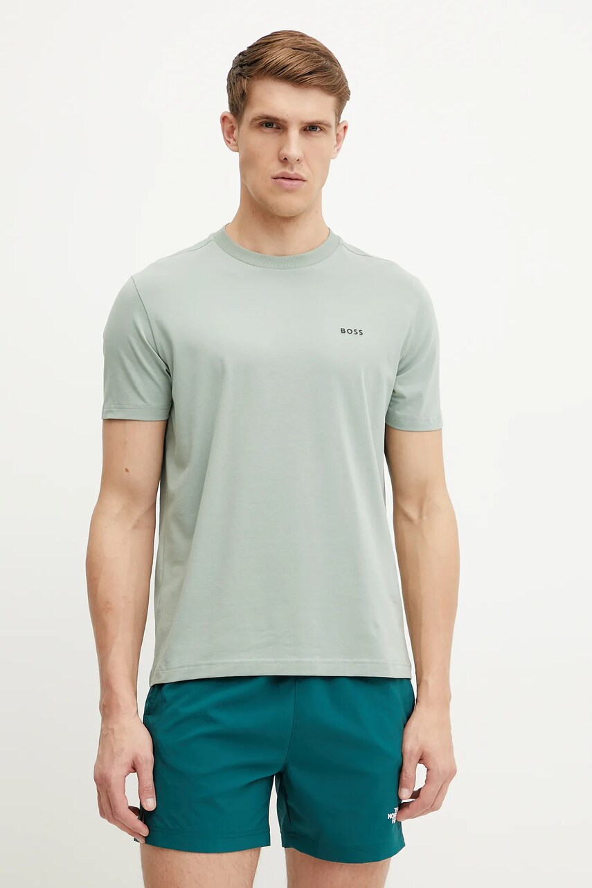Levně Tričko BOSS Green zelená barva, s potiskem, 50506373
