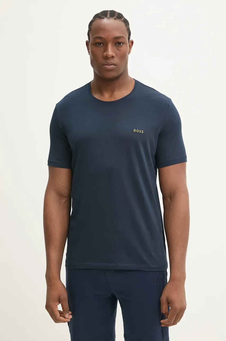 BOSS tricou lounge culoarea albastru marin, melanj, 50515312