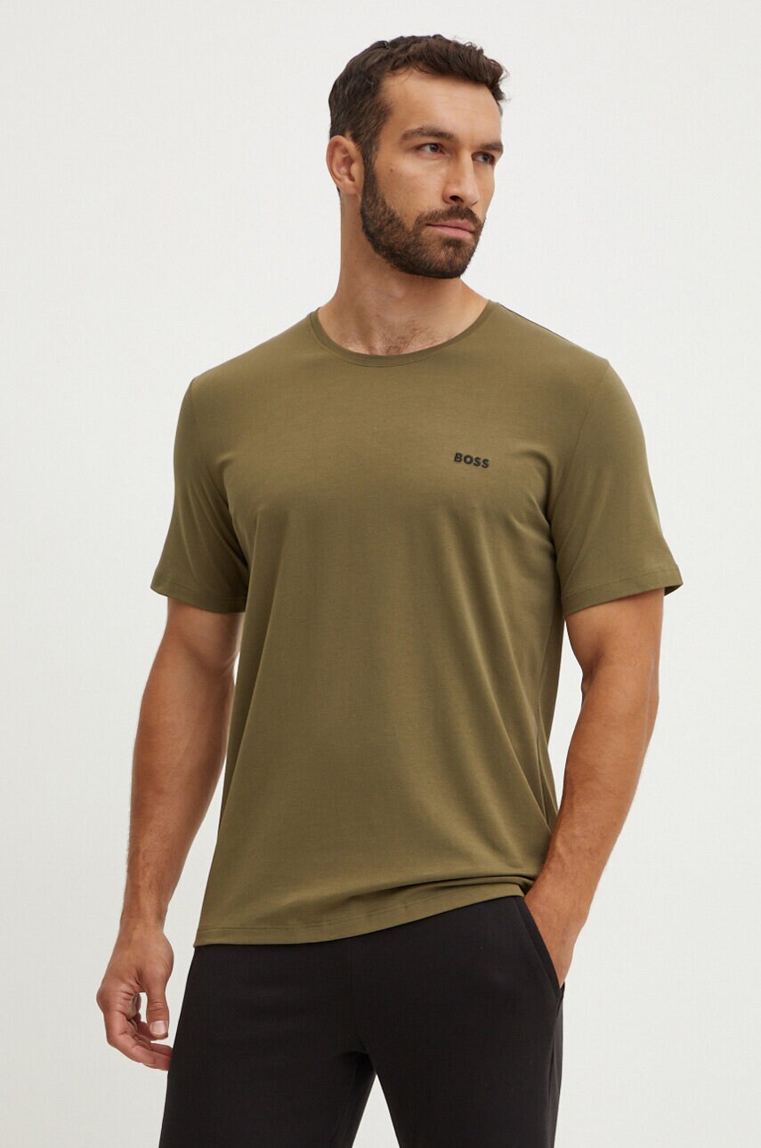 BOSS tricou lounge culoarea verde, melanj, 50515312