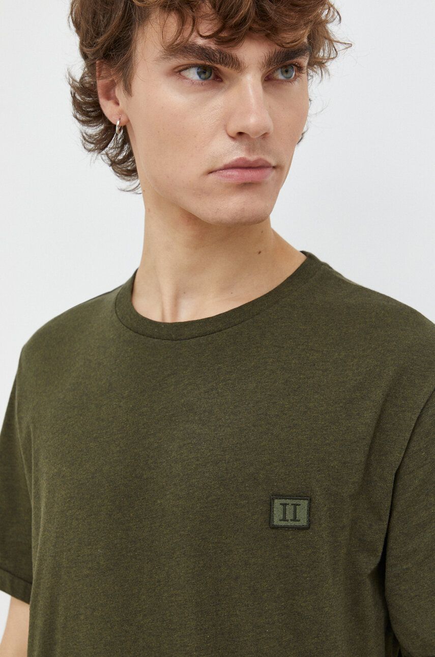 Levně Bavlněné tričko Les Deux zelená barva