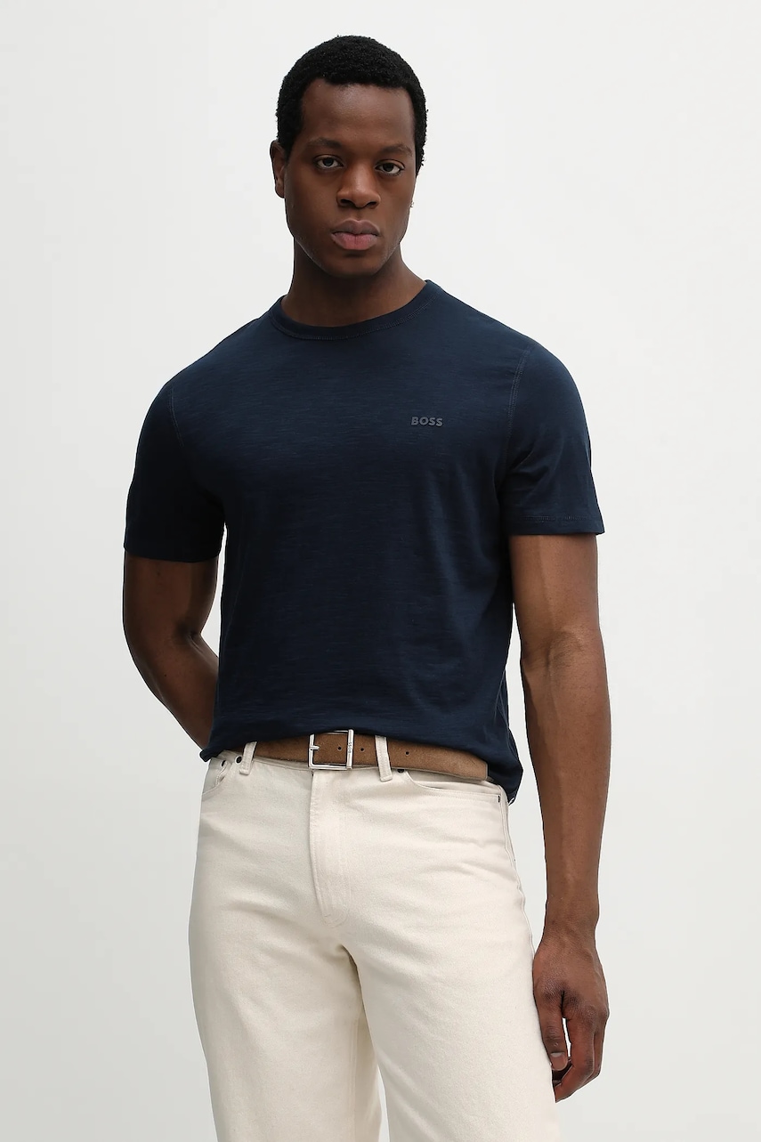 Βαμβακερό μπλουζάκι BOSS Orange