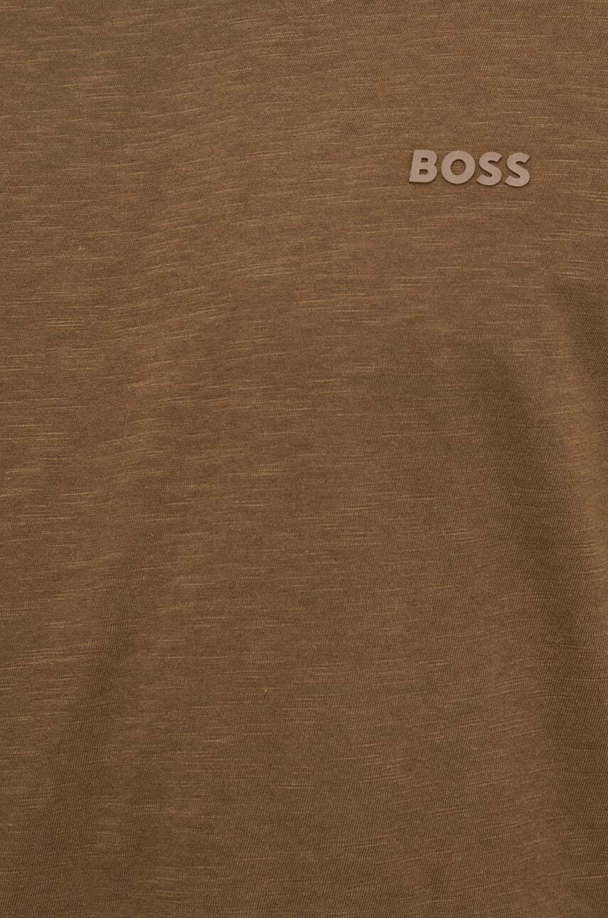 Βαμβακερό μπλουζάκι Boss Orange ανδρικά, χρώμα: πράσινο φωτογραφία