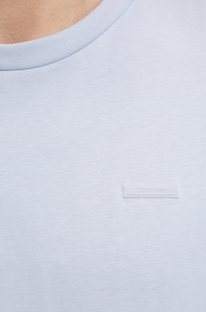 Βαμβακερό μπλουζάκι Calvin Klein ανδρικά, χρώμα: μπλε φωτογραφία