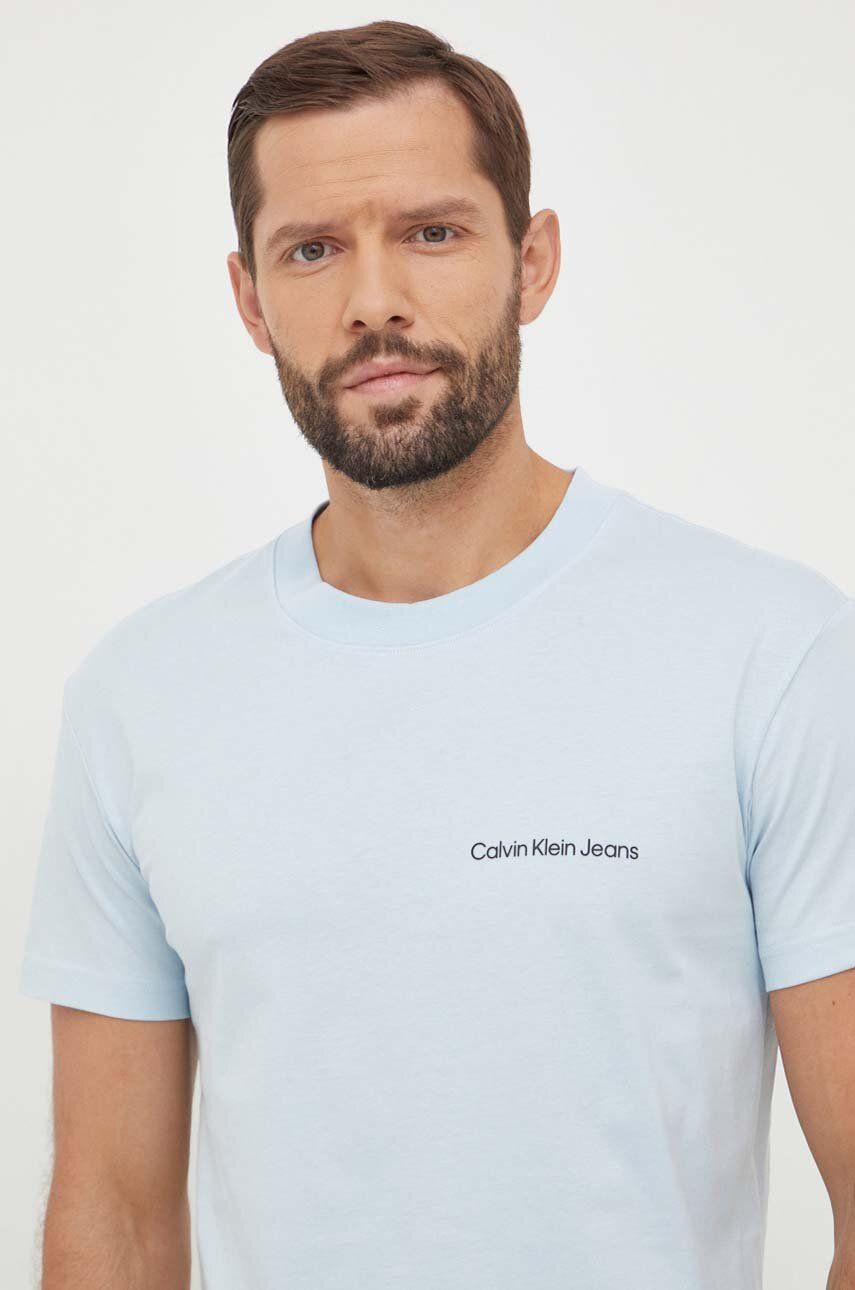 Levně Bavlněné tričko Calvin Klein Jeans s potiskem, J30J324671