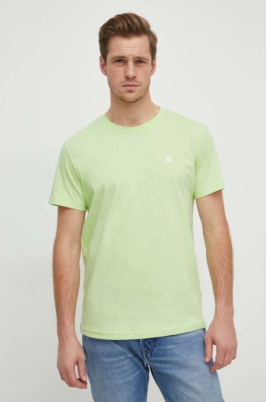 

Памучна тениска Calvin Klein Jeans в зелено с изчистен дизайн J30J325268, Зелен