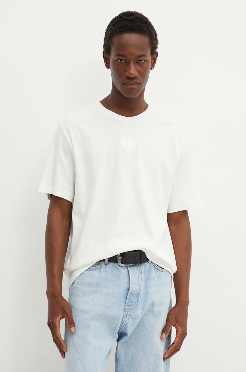 Iceberg tricou din bumbac barbati, culoarea bej, neted