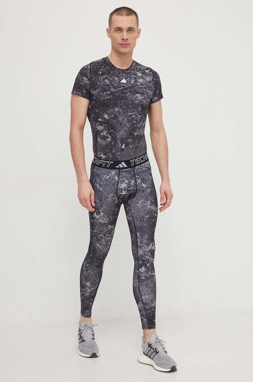 Μπλουζάκι προπόνησης adidas Performance Techfit Shadow Original Techfit χρώμα: μαύρο S70812.3 IL7344 φωτογραφία