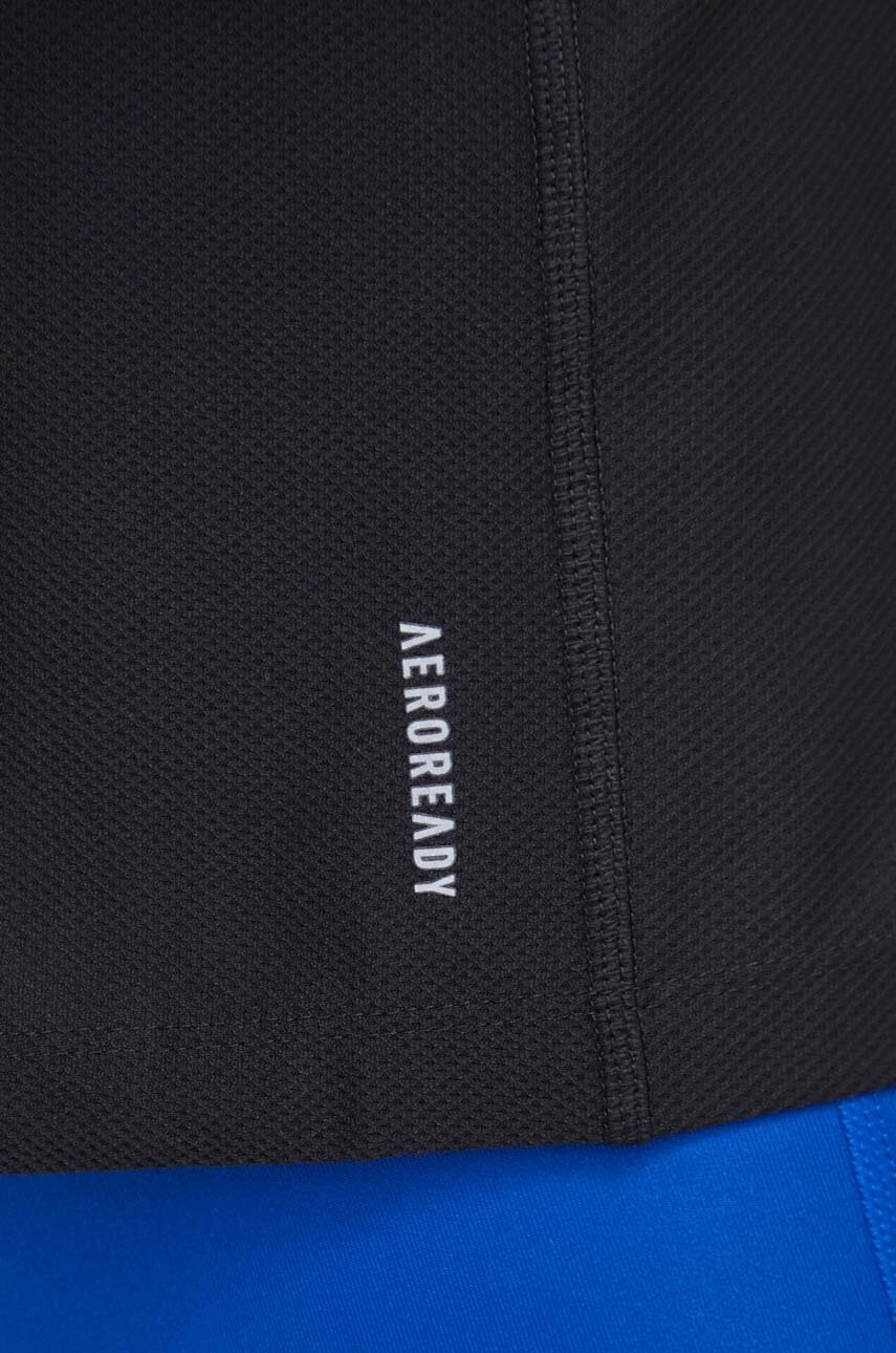 Μπλουζάκι για τρέξιμο adidas Performance Own the Run Own the Run χρώμα: μαύρο IN1500 φωτογραφία