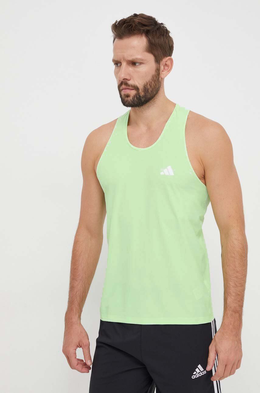 adidas Performance tricou de alergare Own The Run culoarea verde IN1530