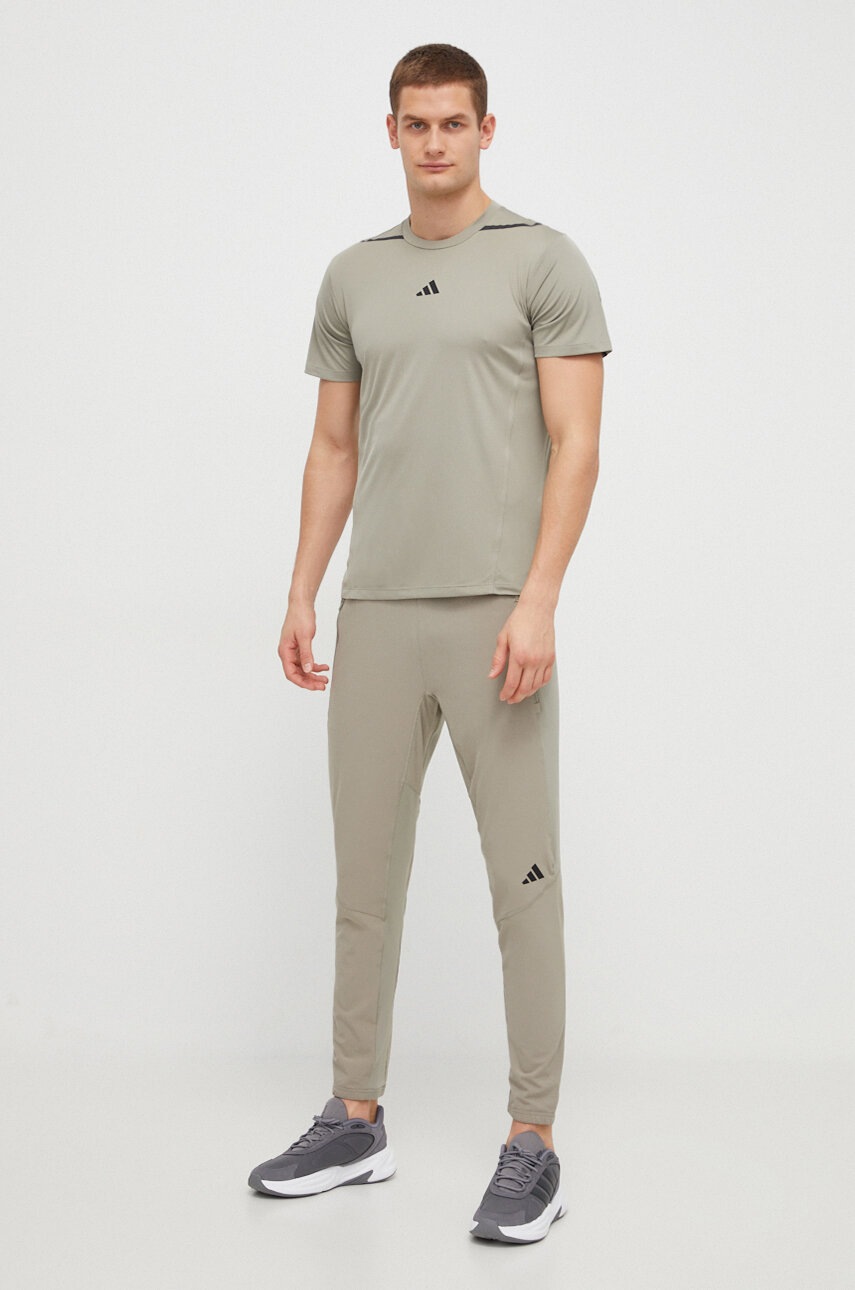 Μπλουζάκι προπόνησης adidas Performance D4T Shadow Original D4T χρώμα: πράσινο S70812.3 IS3838 φωτογραφία