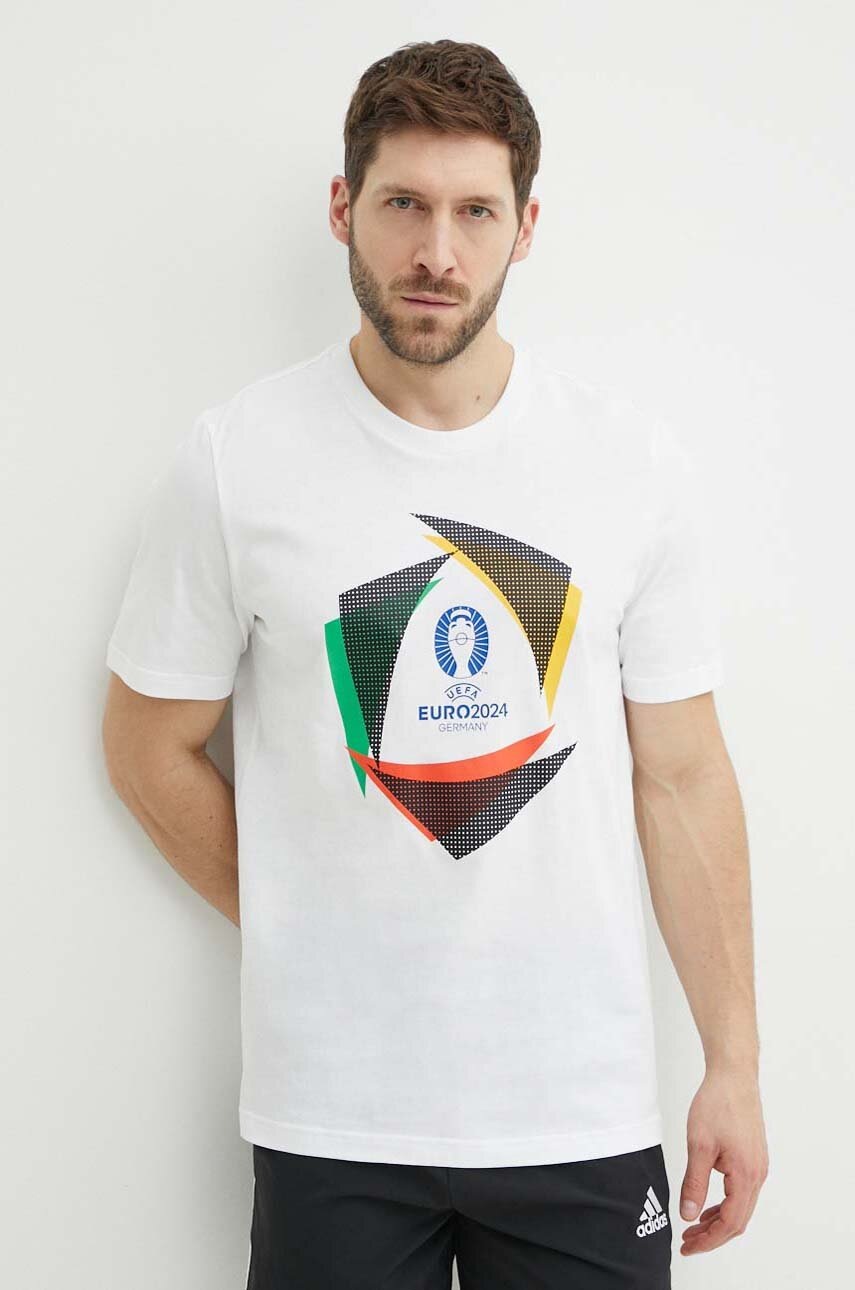 

Тениска adidas Performance Euro 2024 в бежово с принт IT9302, Бежов