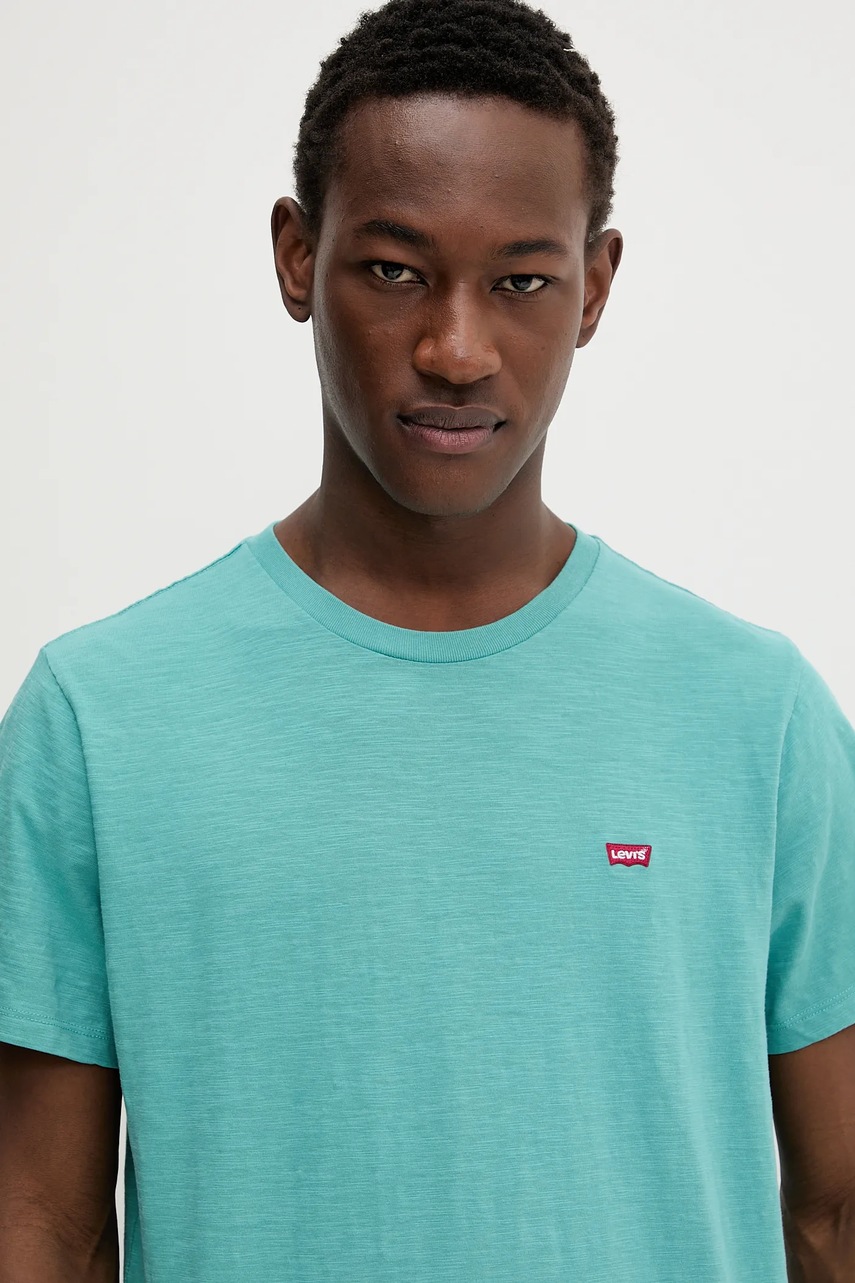 Levi's pamut póló piros, sima termék 2. képe