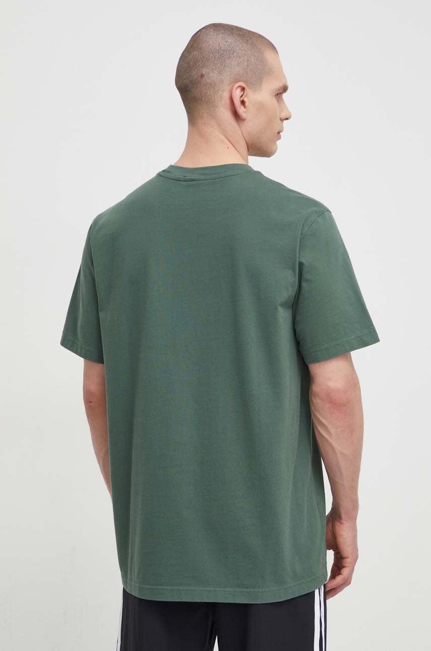 Adidas Originals Tricou Din Bumbac Trefoil Tee Bărbați, Culoarea Verde, Cu Imprimeu, IR7993