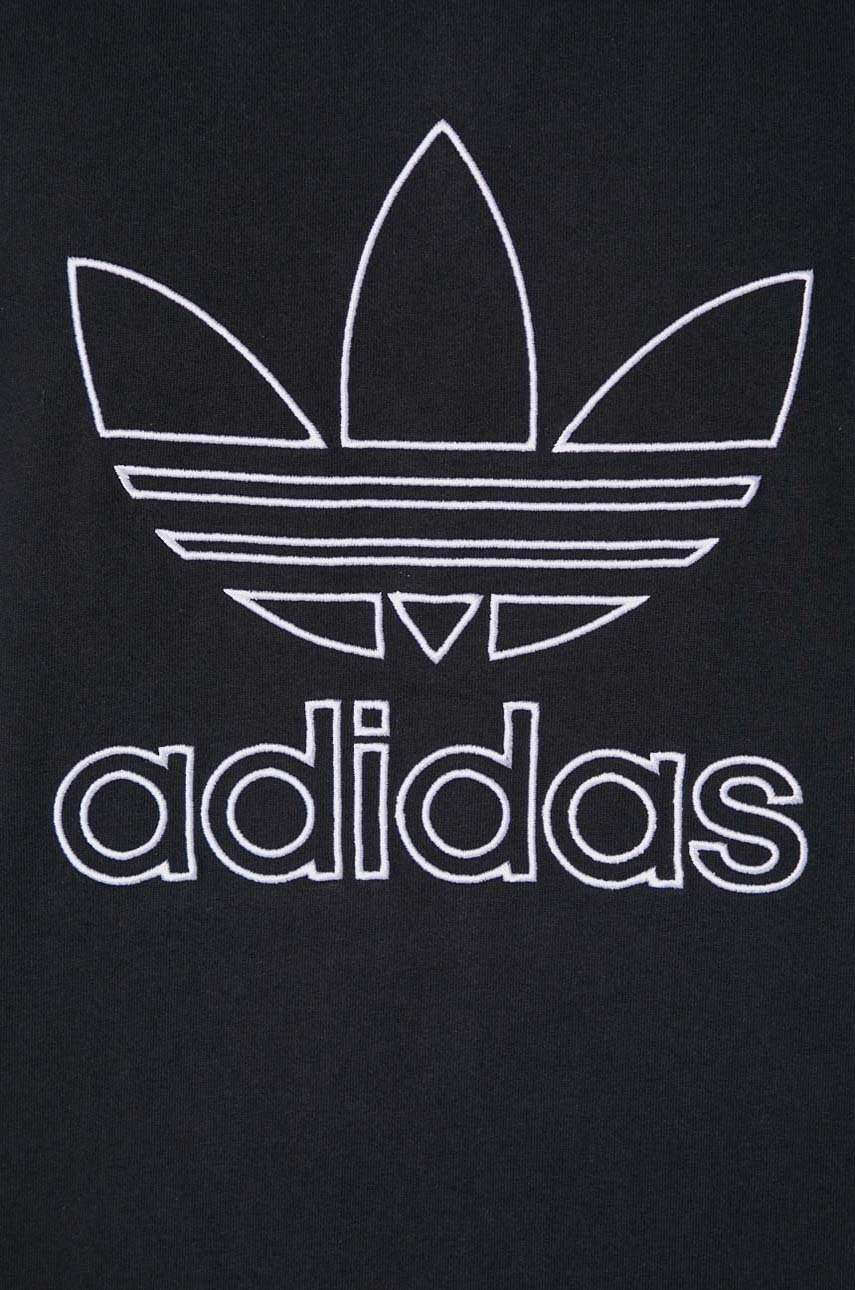 Βαμβακερό μπλουζάκι adidas Originals Trefoil Tee ανδρικό, χρώμα: μαύρο, IU2347 φωτογραφία