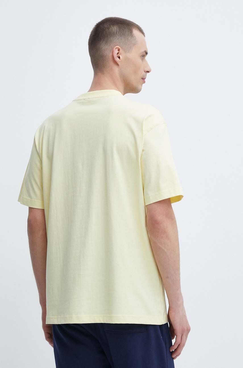 Βαμβακερό μπλουζάκι Fila Loum ανδρικό, χρώμα: κίτρινο, FAM0676 φωτογραφία