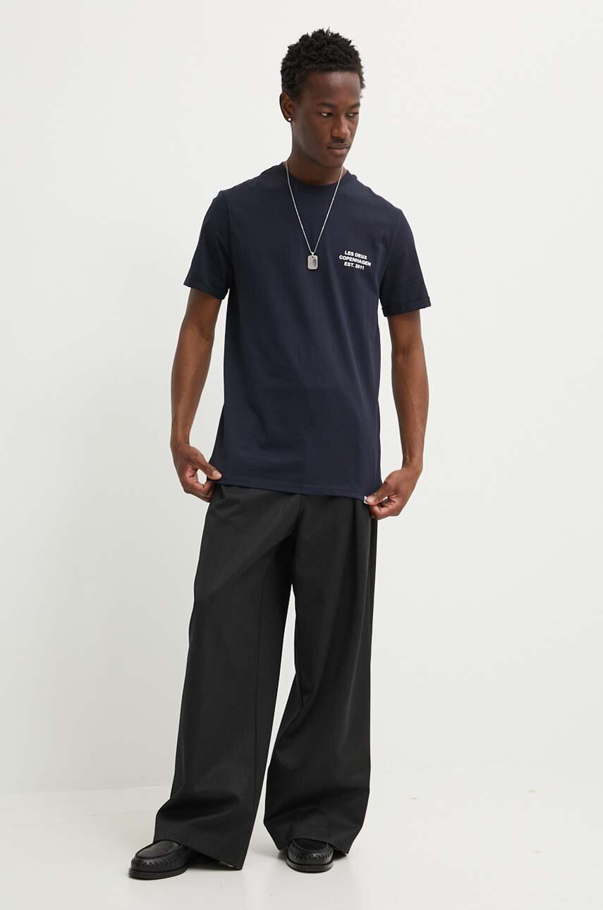 Βαμβακερό μπλουζάκι Les Deux ανδρικό, χρώμα: μαύρο, LDM101165 LDM101165 φωτογραφία