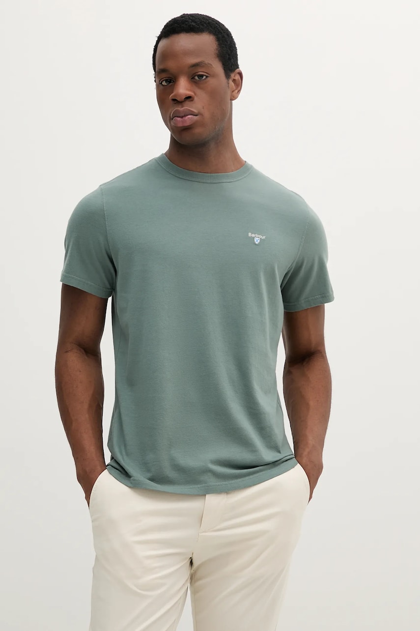 Barbour tricou din bumbac neted Barbour tricou din bumbac neted