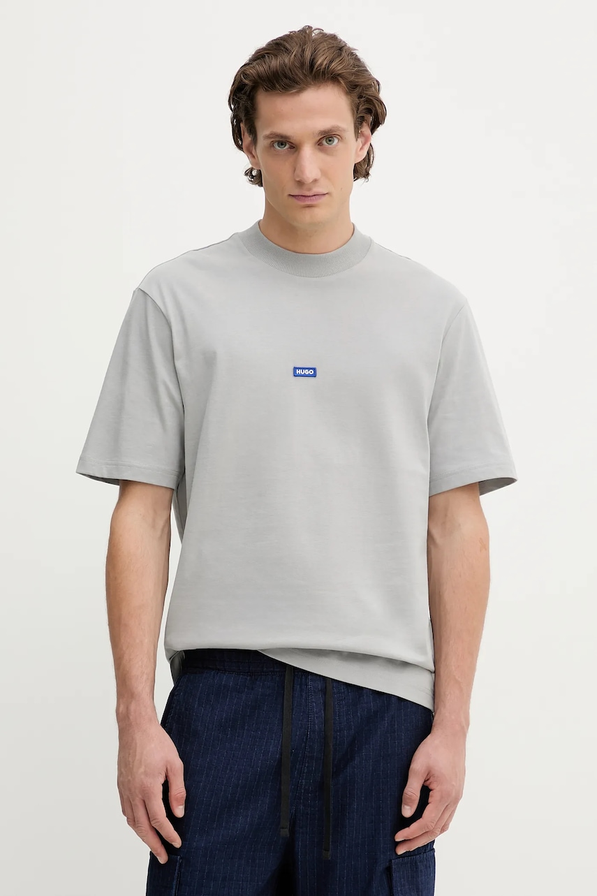 Hugo Blue tricou din bumbac culoarea negru, uni, 50509991