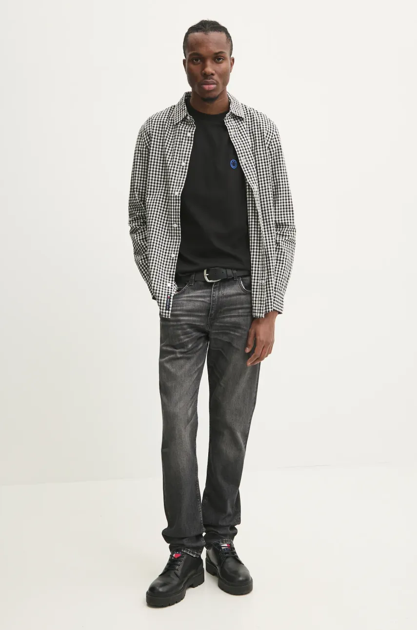 Хлопковая футболка Hugo Blue мужская цвет чёрный однотонная 50519984 Хлопковая футболка Hugo Blue мужская цвет чёрный однотонная 50519984