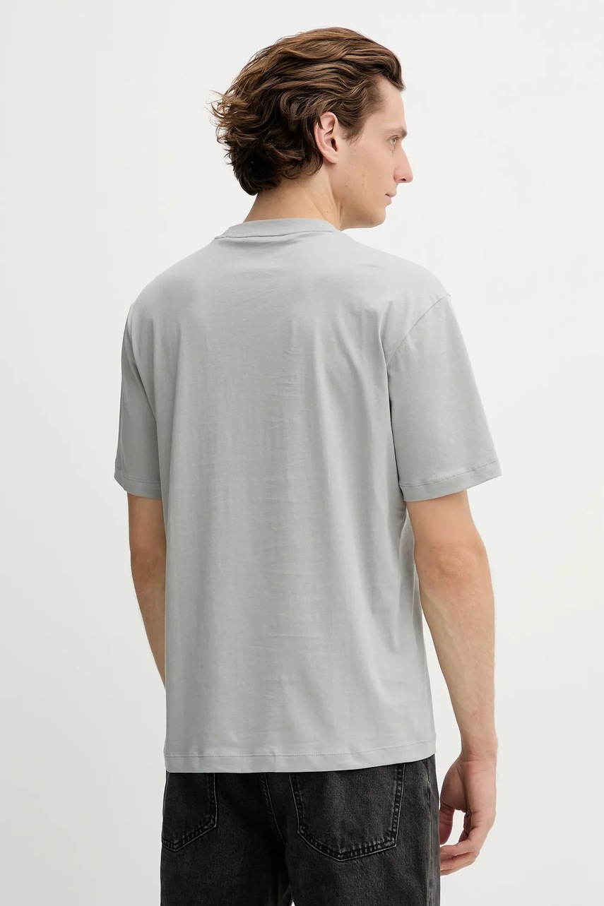 Βαμβακερό μπλουζάκι Hugo Blue ανδρικό, χρώμα: μαύρο, 50522376 φωτογραφία