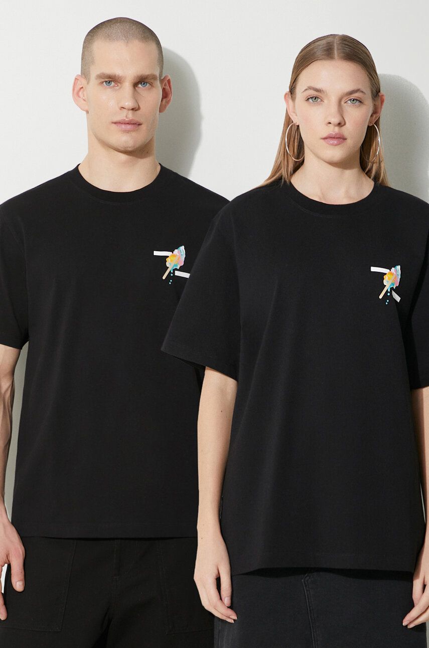 Levně Bavlněné tričko Filling Pieces Gelato černá barva, s potiskem, 74434021861