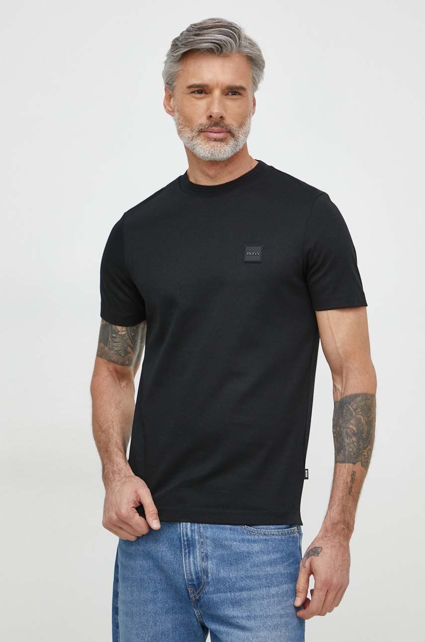 BOSS tricou bărbați, culoarea negru, cu imprimeu 50515598
