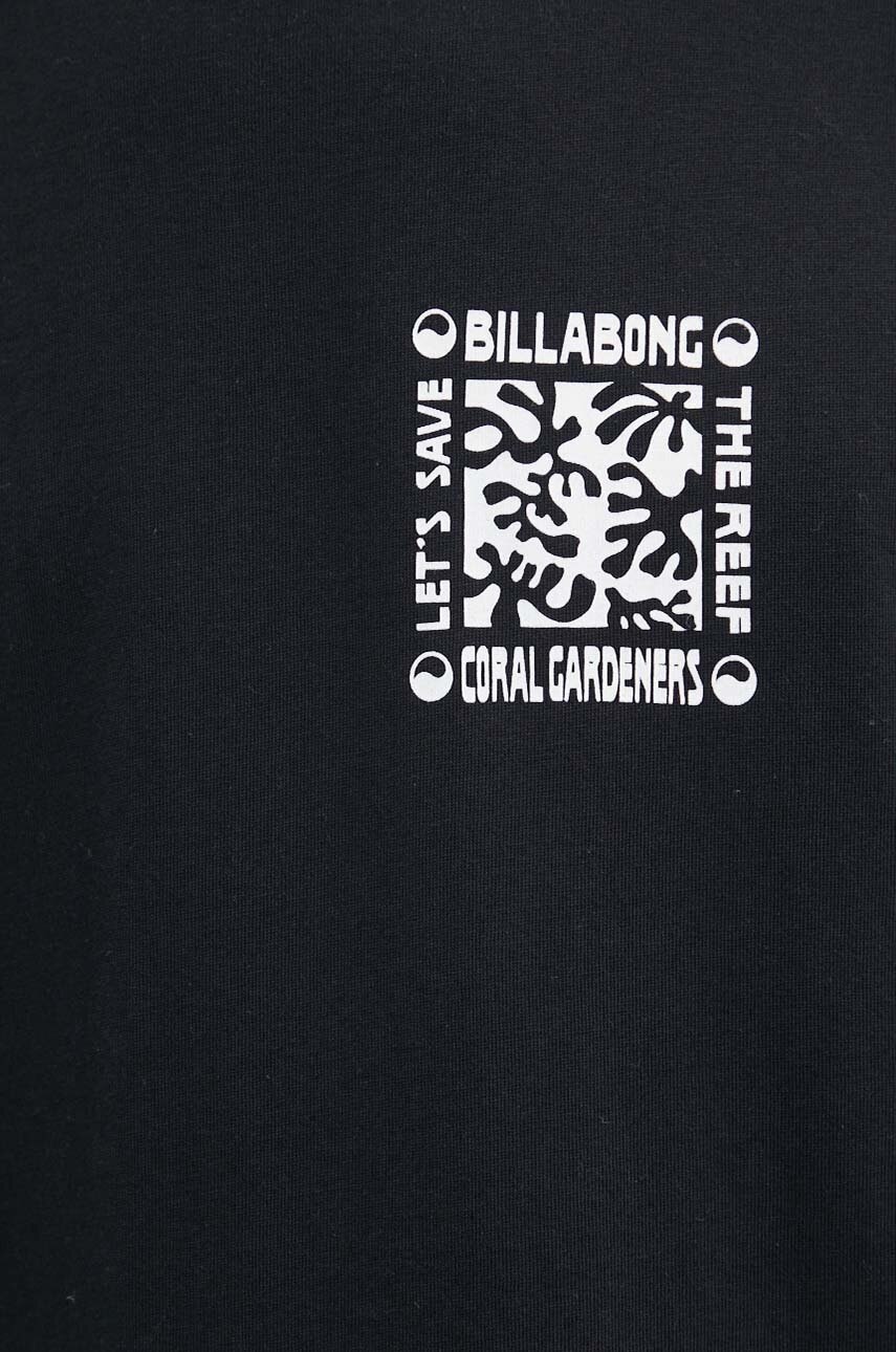 Бавовняна футболка Billabong x Coral Gardeners чоловіча колір чорний з принтом ABYZT02341 