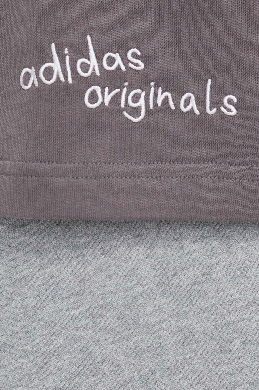 Βαμβακερό μπλουζάκι adidas Originals ανδρικά, χρώμα: γκρι IM9680 φωτογραφία