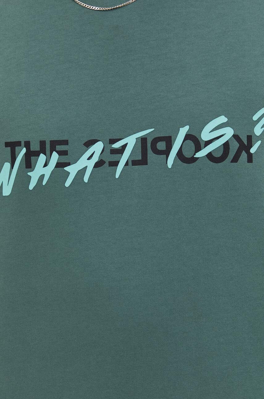 Βαμβακερό μπλουζάκι The Kooples ανδρικά, χρώμα: πράσινο φωτογραφία