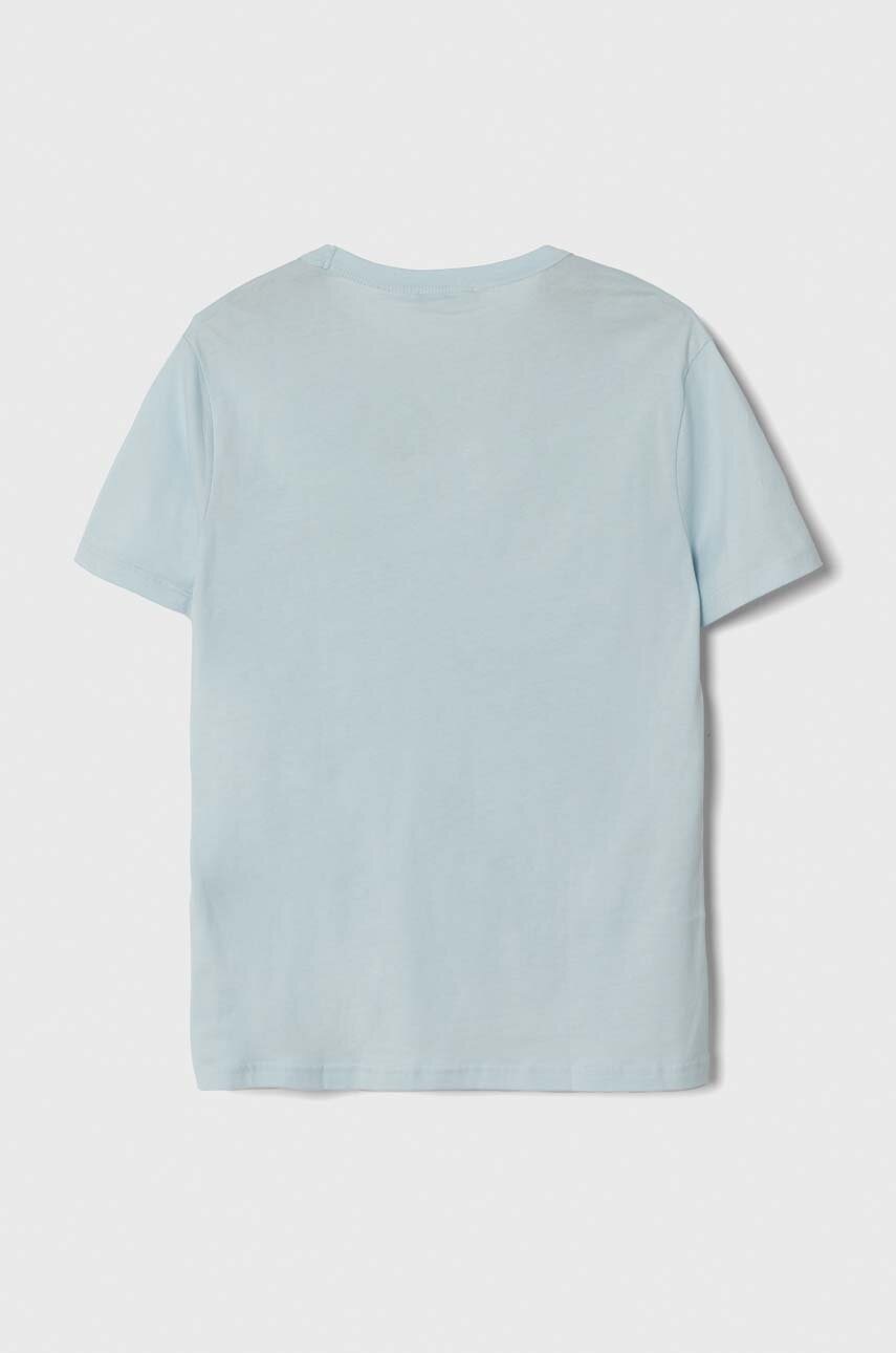 Βαμβακερό μπλουζάκι United Colors of Benetton ανδρικά, χρώμα: τιρκουάζ φωτογραφία