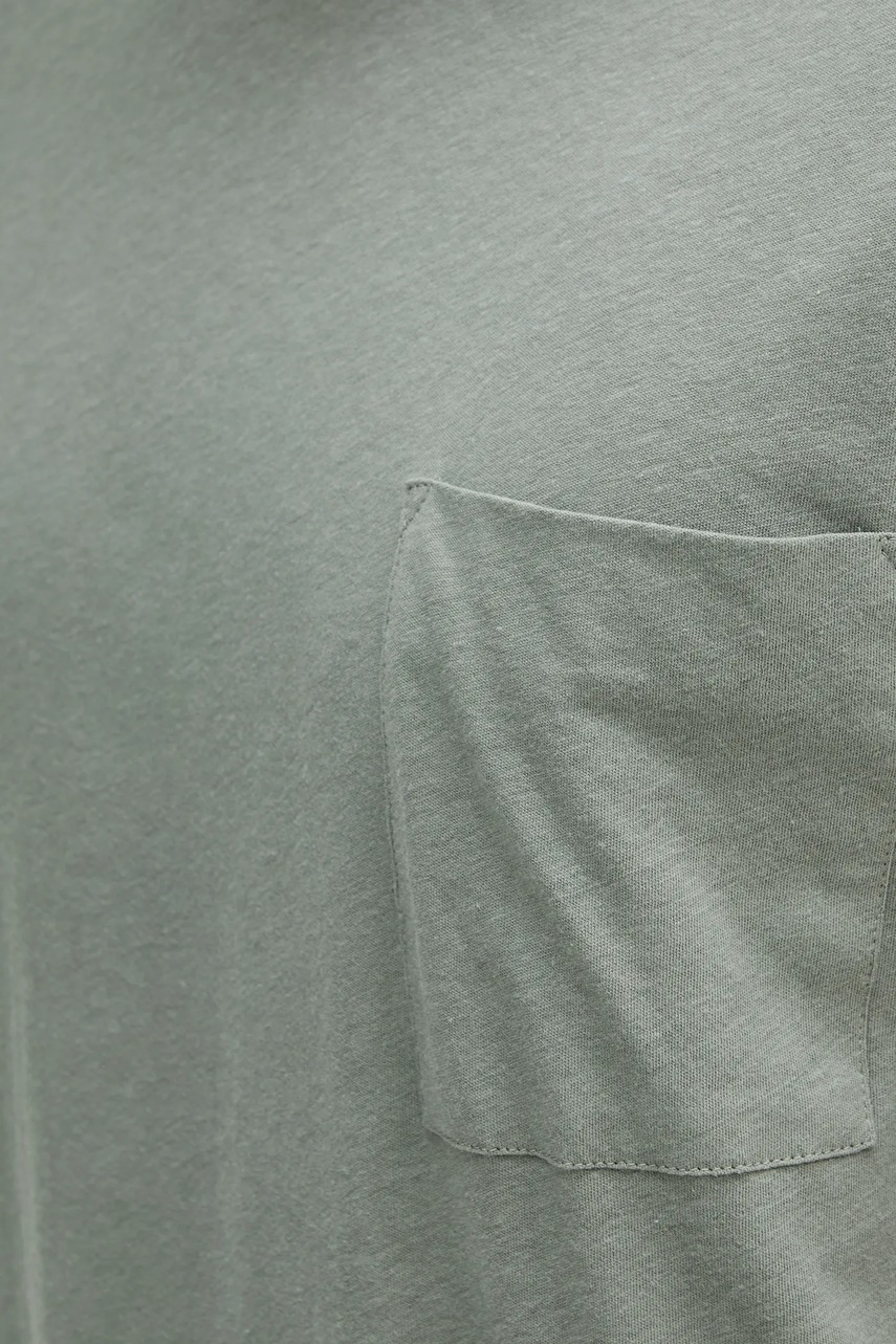 Μπλουζάκι με λινό μείγμα United Colors of Benetton χρώμα: ροζ φωτογραφία