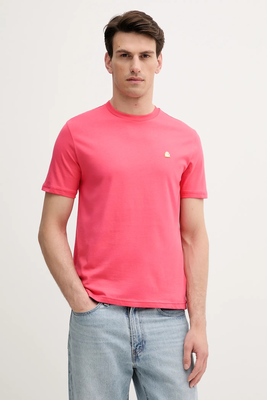 United Colors of Benetton tricou din bumbac culoarea verde, uni, 3MI5J1AF7