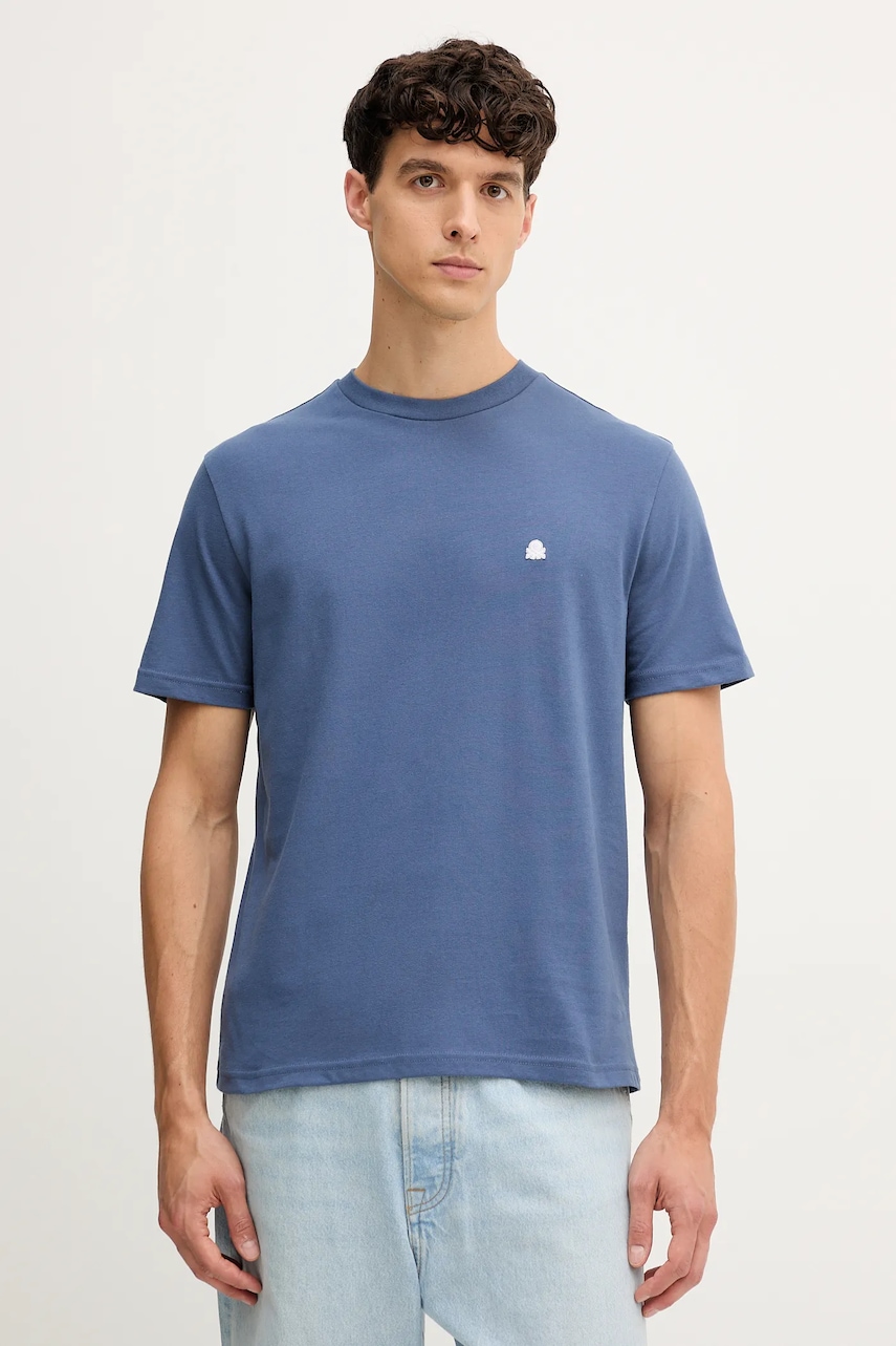 United Colors of Benetton tricou din bumbac culoarea verde, uni, 3MI5J1AF7