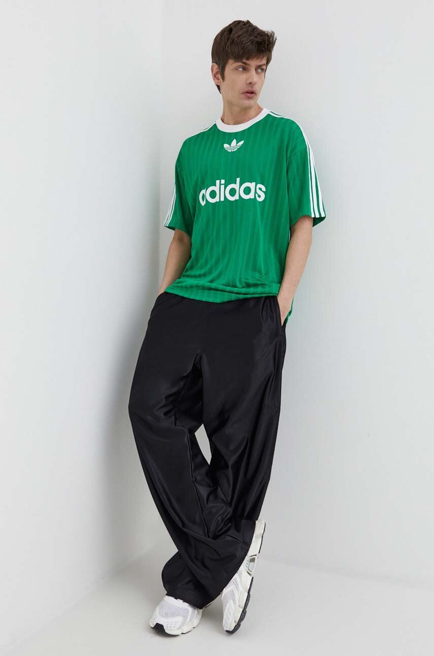 Adidas Originals Tricou Bărbați, Culoarea Verde, Cu Imprimeu