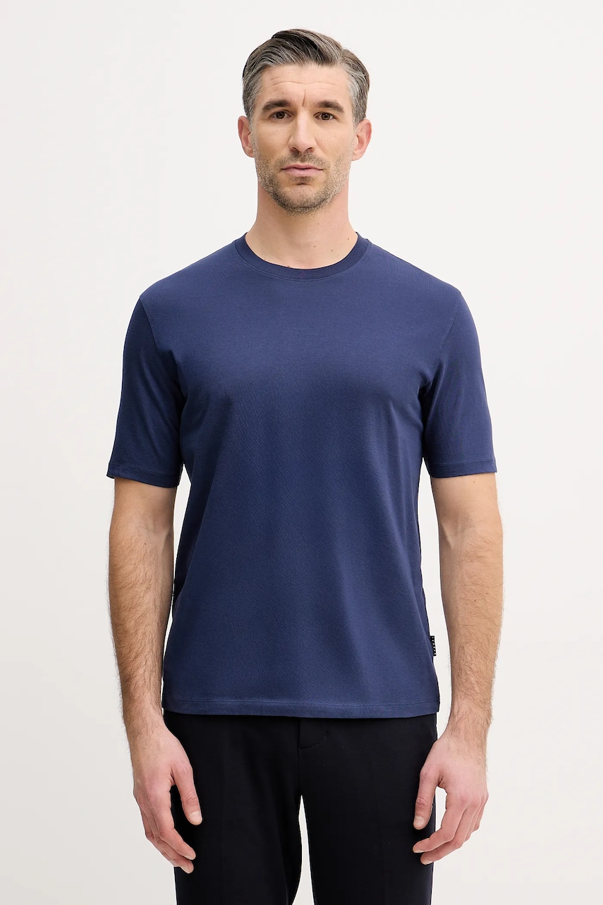 Sisley tricou din bumbac culoarea verde, uni, 3I1XS101J